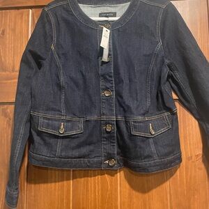 Talbots Women's Dark Indigo Jean Jacket large